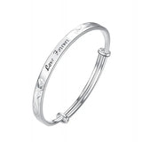 Forever Love S999 Sterling Silver Bangle Japanese Rose Boutique Gift