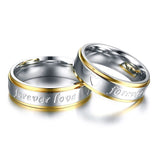 Forever Love Wedding Ring 6mm Stainless Steel Engagement Promise Ring