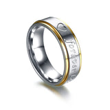 Forever Love Wedding Ring 6mm Stainless Steel Engagement Promise Ring