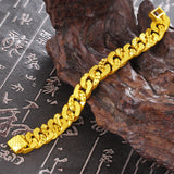 24K Filled Bracelets for Men Women Wedding Fine Jewelry