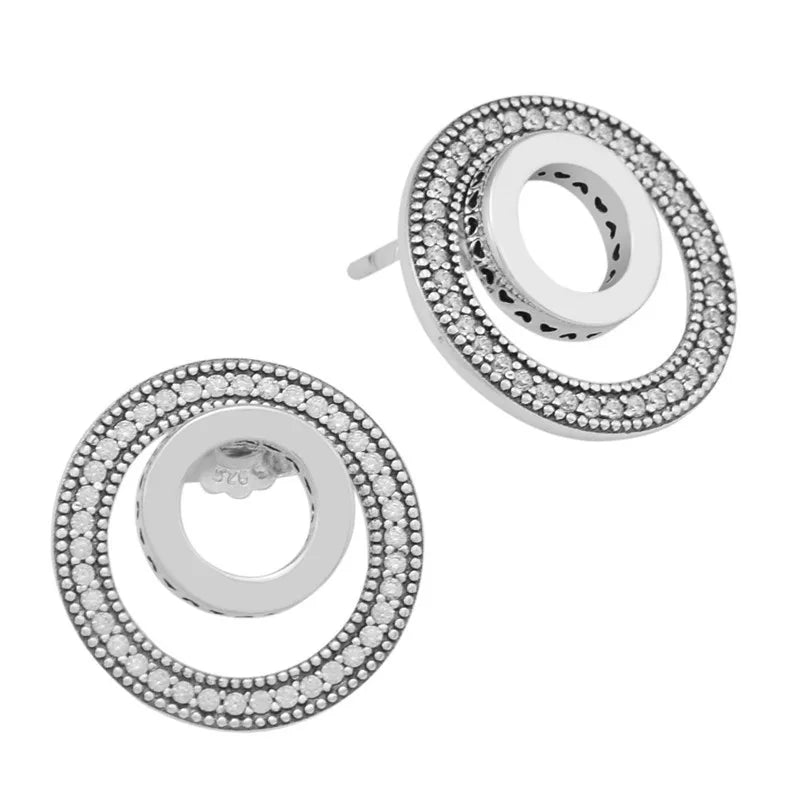 925 Silver Forever Sign Stud Earrings for Women Girls