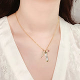 Hourglass Angel Wing Cremation Urn Necklace with Birthstones