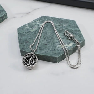 Tree of Life Round Urn Pendant Cremation Jewelry