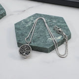 Tree of Life Round Urn Pendant Cremation Jewelry