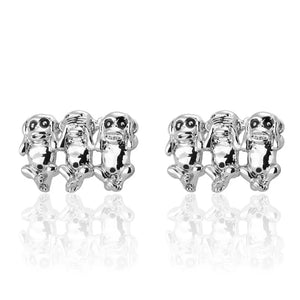 Formal Geometric Wedding Cufflink French Grooms Shirt Cuff Links