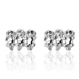 Formal Geometric Wedding Cufflink French Grooms Shirt Cuff Links