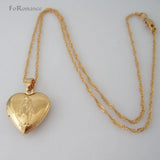 18" Gold-Plated Necklace & Virgin Mary Heart Choker Pendant