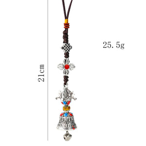 Tibetan Om Mani Padme Hum Car Mirror Hanging