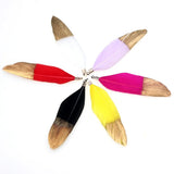 Glitter Feather Tassel Pendant Earrings DIY Necklace Making Jewelry