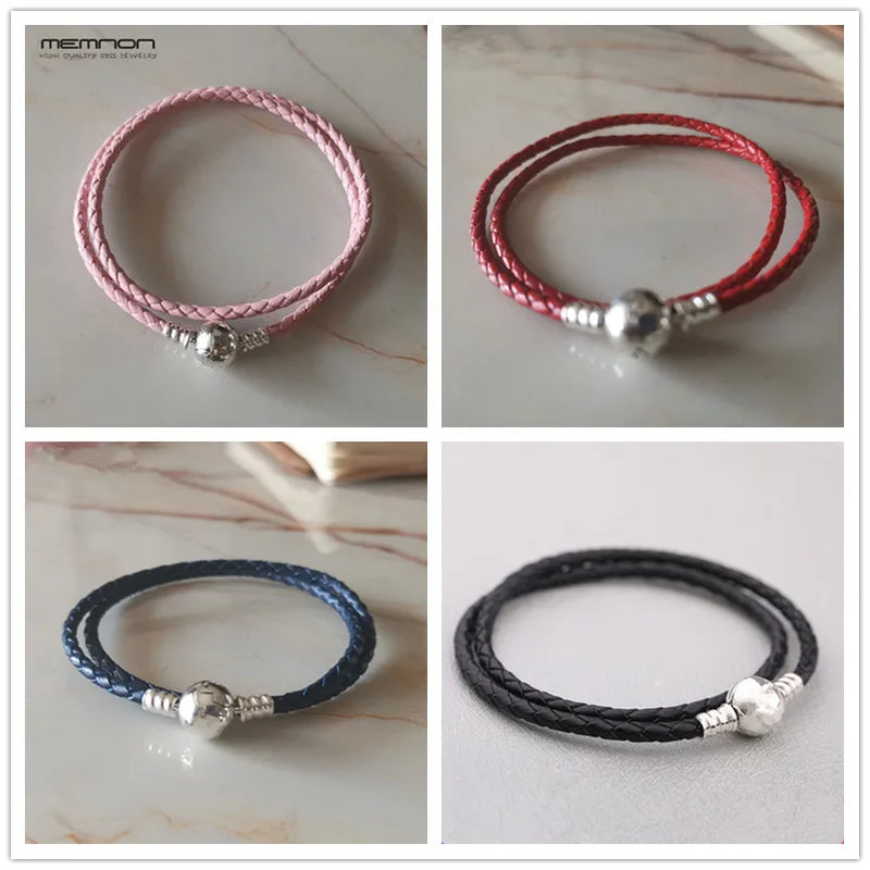 925 Sterling Silver Leather Bracelets For Women DIY Making