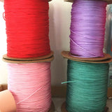 Four Colors Fabric Cord Women's Bracelets with Silver Clip Closure