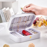 4 Colors PU Leather Jewelry Storage Box Portable Mini Girl Heart Travel Carry