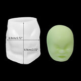 Human Head Expression Candle Silicone Mold for DIY Aromatherapy Gypsum Ornament