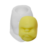 Human Head Expression Candle Silicone Mold for DIY Aromatherapy Gypsum Ornament