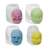Human Head Expression Candle Silicone Mold for DIY Aromatherapy Gypsum Ornament