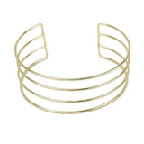4 Layered Metal Torques Neck Choker Necklace for Women