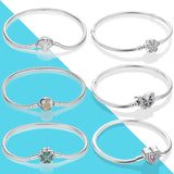 Four Leaf Clover Charm Bracelet 925 Silver Pet Paw Print Butterfly Heart