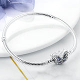 Four Leaf Clover Charm Bracelet 925 Silver Pet Paw Print Butterfly Heart