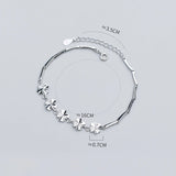 Four Leaf Clover Flower Bracelets Silver 925 Jewelry Girls