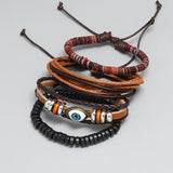 Men's Multi-layer Cowhide Bracelet Set Boho Jewelry