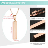 Personalized Square Bar Name Engraving Necklace Stainless Steel Pendant
