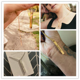 Personalized Square Bar Name Necklace Stainless Steel Pendant Women/Men Gift