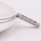 Personalized Square Name Necklace Stainless Steel Pendant Necklace