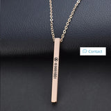 Custom Engraved Stainless Steel Music Code Necklace