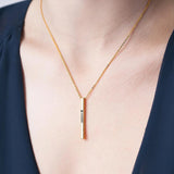 Custom Engraved Stainless Steel Music Code Necklace