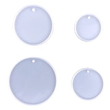 Round Keychain Silicone Mold with Hole Keyring Pendant Mold