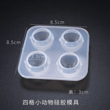 4 Grid Chicken & Pig Silicone Mold Epoxy Resin Crafts