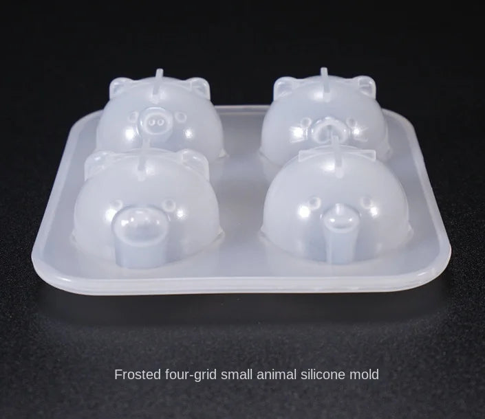 4 Grid Chicken & Pig Silicone Mold Epoxy Resin Crafts