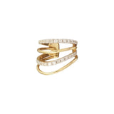 4-layer Zircon Ear Bone Clip, European American Joker Ear Clip