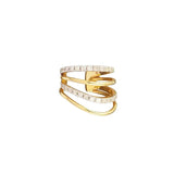 4-layer Zircon Ear Bone Clip, European American Joker Ear Clip