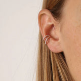 4-layer Zircon Ear Bone Clip, European American Joker Ear Clip