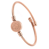 Four-leaf Clover Womens Bracelet Stainless Steel Spiral Adjustable Wire