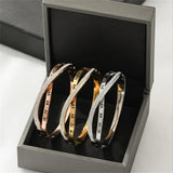 Four-leaf Clover Bracelet Zircon Titanium Steel Jewelry