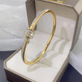 Four-leaf Clover Bracelet Zircon Titanium Steel Jewelry