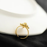 Star Shell Titanium Steel Ring European American Retro Open Ring