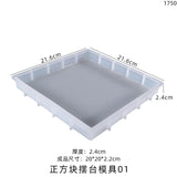 Epoxy Resin Square Silica Gel Mold for DIY Jewelry Plate