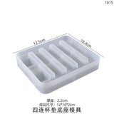 4-Wave Round Silicon Gel Epoxy Resin Mold for Cup Cushion Base and Support