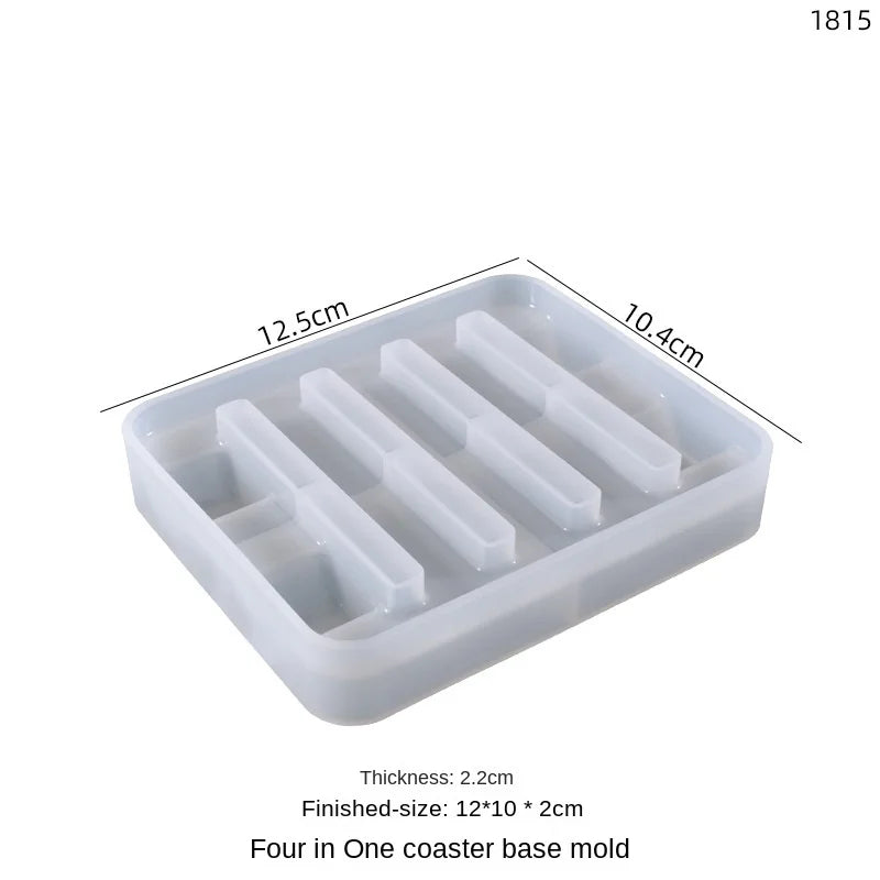 4-Wave Round Silicon Gel Epoxy Resin Mold for Cup Cushion Base and Support
