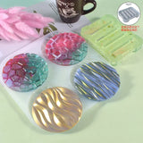 4-Wave Round Silicon Gel Epoxy Resin Mold for Cup Cushion Base and Support