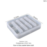 4-Wave Round Silicon Gel Epoxy Resin Mold for Cup Cushion Base and Support