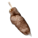 Fluffy Fox-Tail Keychain Plush Keyring