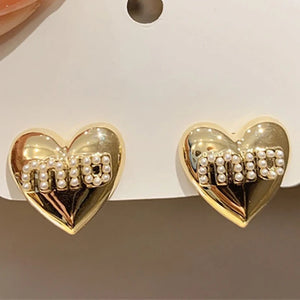 Foxanry Pearl Stud Earrings Prevent Allergy For Women Girls Jewelry Gift