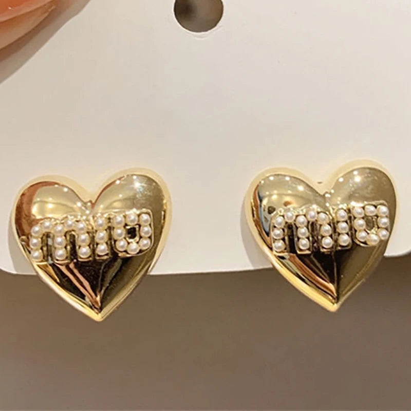 Foxanry Pearl Stud Earrings Prevent Allergy For Women Girls Jewelry Gift