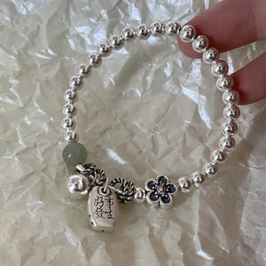 Foxanry Beaded Jade Good Luck Bracelet For Women Couples