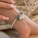Foxanry Beaded Jade Good Luck Bracelet For Women Couples