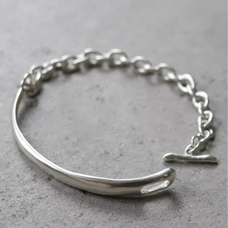Foxanry Geometric Chain Bracelet for Women Couples Birthday Jewelry